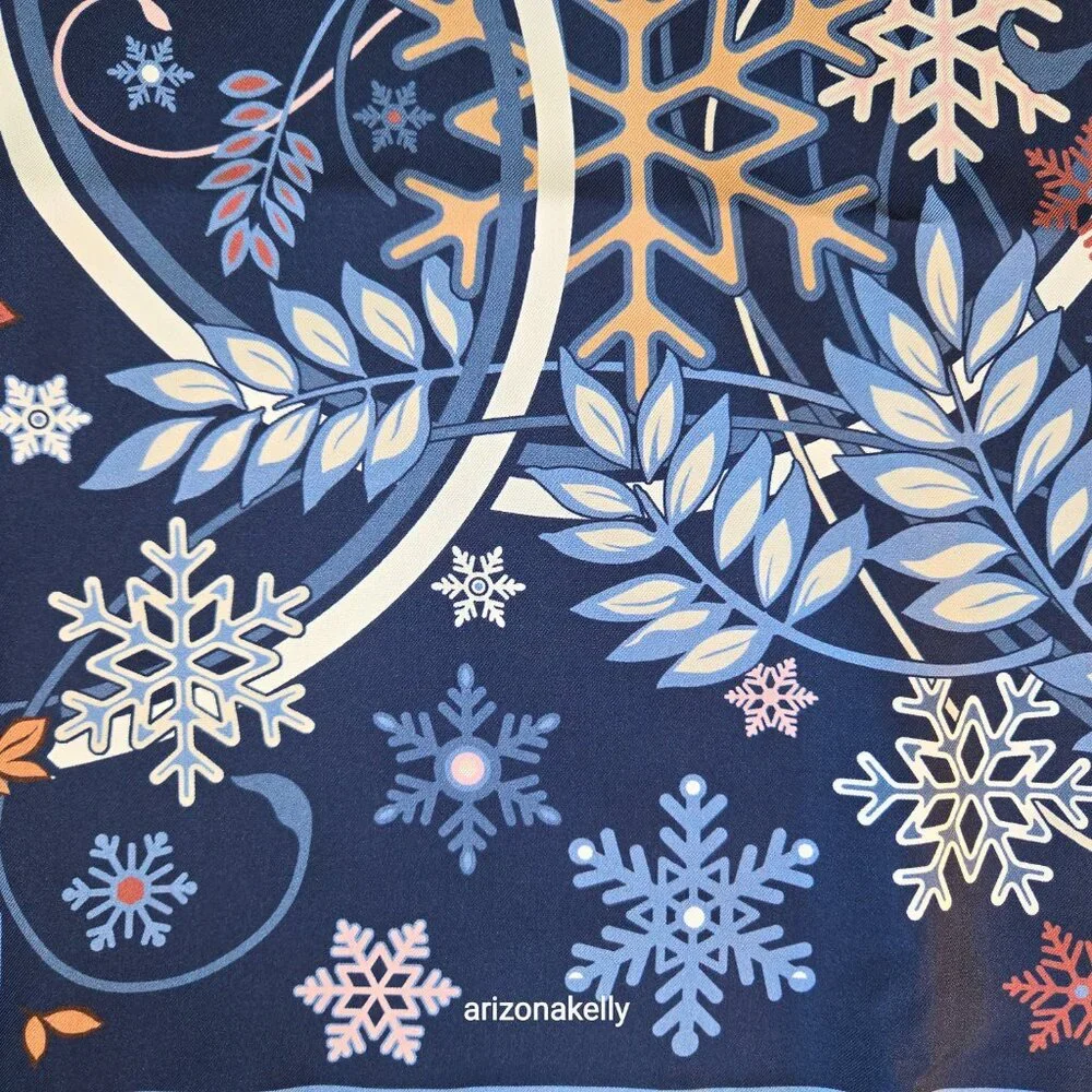 NWOT Peter Millar Silk Square Scarf *Four Seasons* Bird Butterfly Octopus